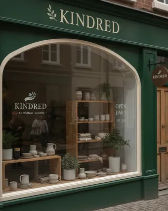 Shop front signage example